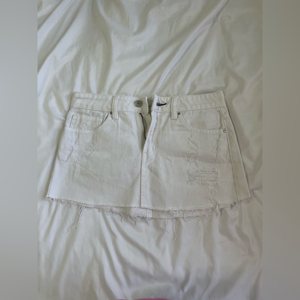 White Pacsun Jean Skirt